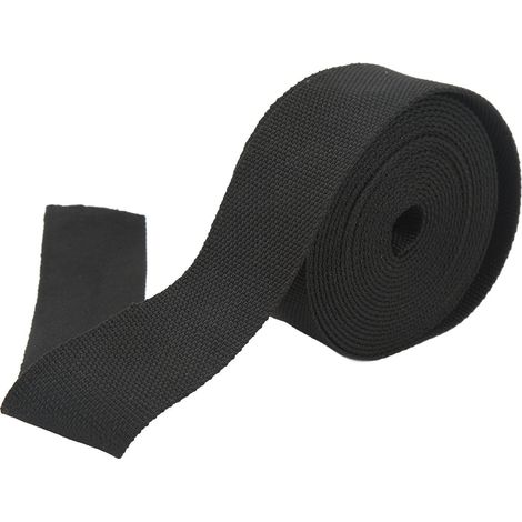 Gaine thermique extensible en fibre de verre 16 mm noire pour câble de tuyau d'huile automobile, 3 m (10 pi) (1/5)