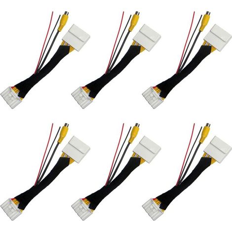 Adattatore per telecamera di retromarcia a 6 canali con connettore RCA a 28 pin per CX-5, Demio, Axela Roadster, MX-5 Miata (modelli 2, 3 e 6)
