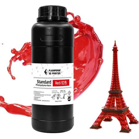 Imprimante 3D Flashforge uv/lcd standard red résine 0.5l