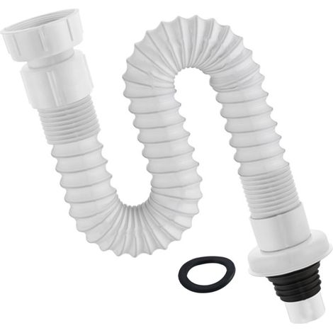 Tuyau d'évacuation flexible extensible avec siphon et piège à odeurs, pour lavabo, cuisine et salle de bain, 32-78 cm (1/5)