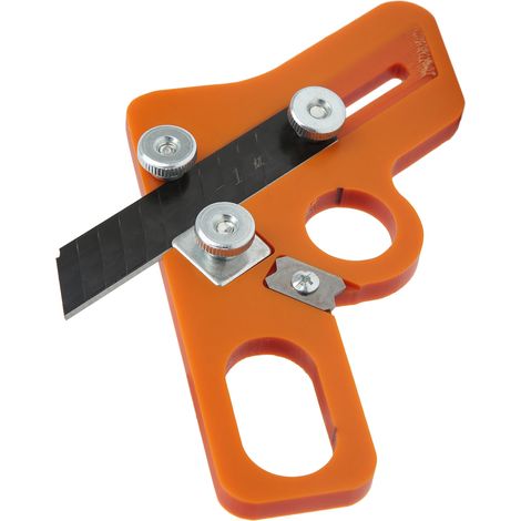Outil manuel de placage de chants de 8 mm pour le travail du bois, pour panneaux sans peinture, couteau à racler et à découper les chants en PVC épais (double usage) (1/5)
