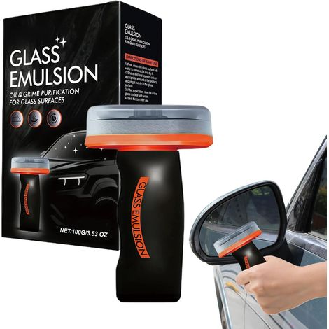 Dissolvant de film d'huile de voiture, 100 g, élimine les traces de doigts – Nettoyant pour film d'huile de véhicule, pour fenêtre, vitre arrière, miroir, SUV, camion, tracteur (1/5)