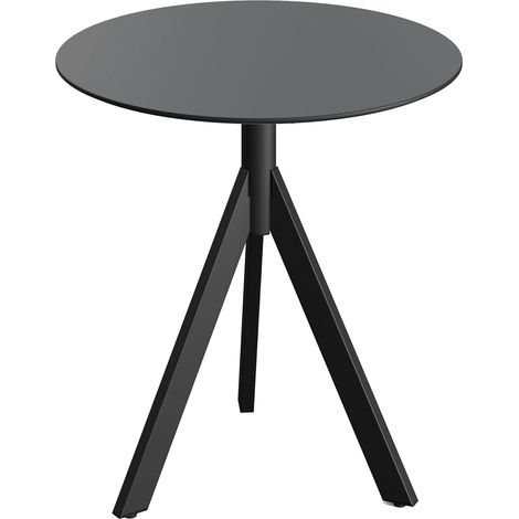 Table de Bistrot Infinity Tripod avec Piètement Noir et Plateau HPL Ø 70 cm - Veba (1/3)