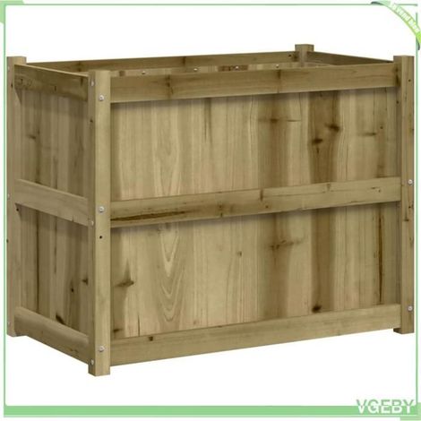 Jardinière - FAFEICY - 837473 - Bois de pin imprégné - 90x50x70 cm - Traitement sous pression (1/5)