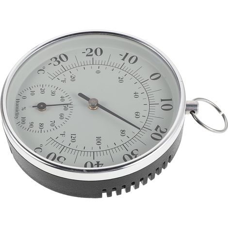 Thermomètre-hygromètre analogique métal, pour maison et jardin (1/5)