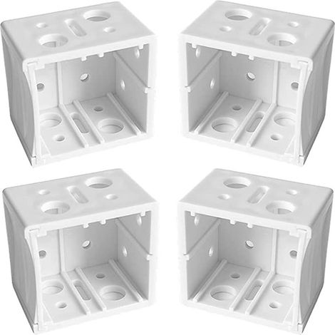 Ensemble de 4 supports de fixation et accessoires pour stores vénitiens extra-larges, supports de fixation gauche et droit de 5 cm, accessoires pour rideaux