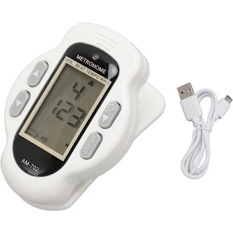 Métronome à pince /EA/30 à 260 bpm, gamme rythmique de 0 à 9, écran LCD, mini métronome numérique rechargeable pour instruments (1/2)
