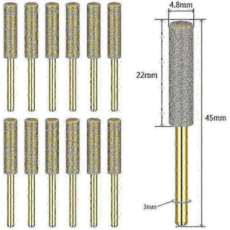 Affûteur de chaîne de tronçonneuse Dremel 12 pièces. diamant. affûtage de précision professionnel. 4.8 mm (1/4)