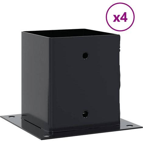Bases de poteau carrées 4 pcs anthracite 121x121 mm