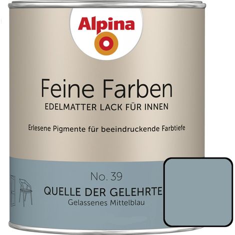 Alpina Feine Farben Lack No. 39 Quelle der Gelehrten mittelblau edelmatt 750 ml Buntlacke