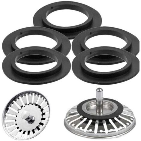 Joint Bonde Evier,6 Paquets Ø extérieur 54 mm, Ø intérieur 32 mm Cuisine Baignoire Bonde Lavabo Joint en Élastomère pour Paniers Filtrants Vidange Bouchon de Vanne et Tamis lavabo Soupape,de
