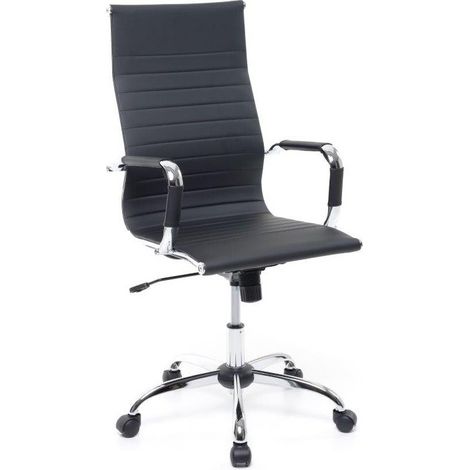 Poltrona Sedia Ufficio Girevole Modello XENO mod. direzionale in eco pelle nera