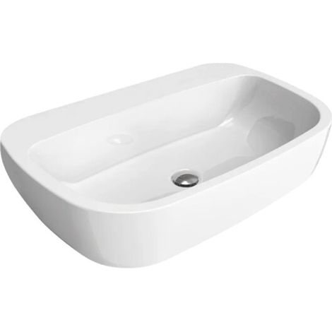 FLAMINIA - MONO' LAVABO SOSPESO O AD APPOGGIO 74 CM. IN CERAMICA BIANCO MN74L (1/4)