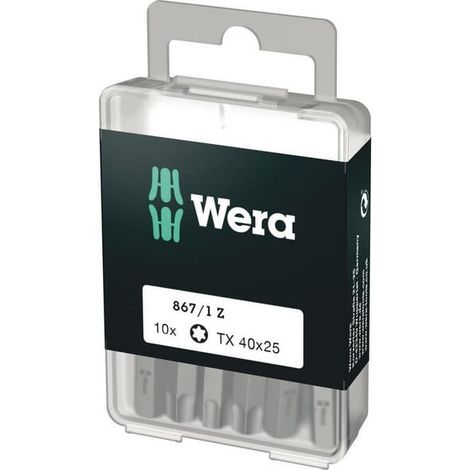 Embouts de vissage empreinte Torx® Plus DIY-BOX 867/1 Z T40 x 25 mm en boîte de 10 pièces - WERA (1/3)