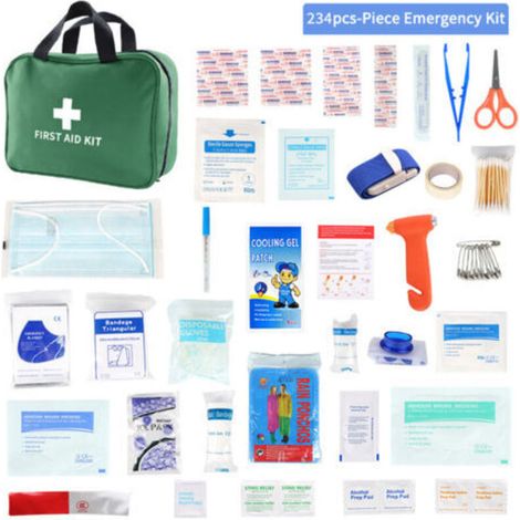 36 trousses de premiers secours différentes de 235 pièces pour les familles en plein air, rouges (1/2)