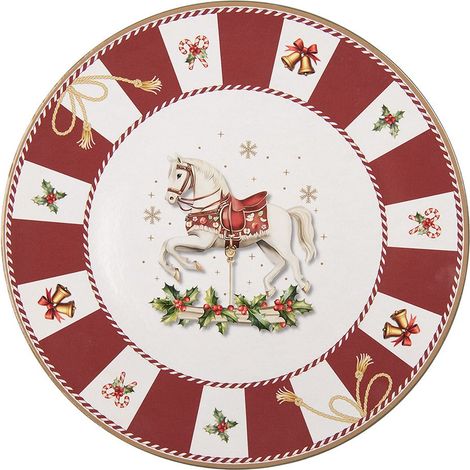 Sous-Assiette de Présentation Ronde en Plastique Blanc pour Table, Diamètre 33 cm - PANGIVO (1/2)
