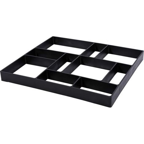 Moule a Pavé Beton Jardin Moule a Beton DIY Iron Réutilisable Moules Béton Moule a Pavage Moule Beton Dalle Moule à Chemin Béton pour Chemin Terrasse Allée Patio Jardin 45 x 40 x 4cm Noir (1/4)