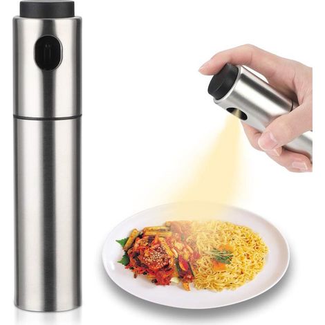 Pulvérisateur d'huile d'olive en acier inoxydable pour cuisson, vaporisateur à huile et vinaigre pour barbecue, salade, pâtisserie