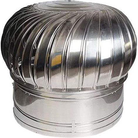 Windturbinen für die Belüftung und Kühlung von Dachböden im Innenbereich, polierte Oberfläche aus Edelstahl (Farbe: 304, Größe: 160 mm) - RAPANDA