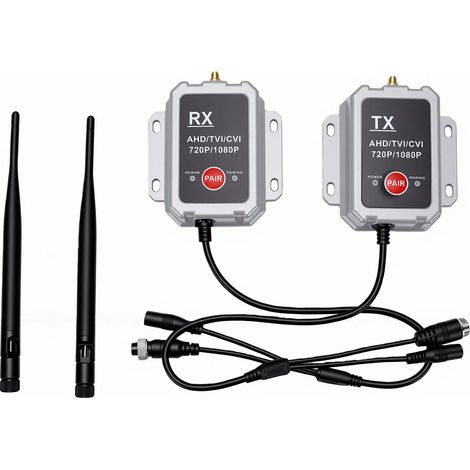 Kit émetteur récepteur vidéo caméra sans fil 2.4Ghz, moniteur AHD, étanche voiture Bus camion (1/5)