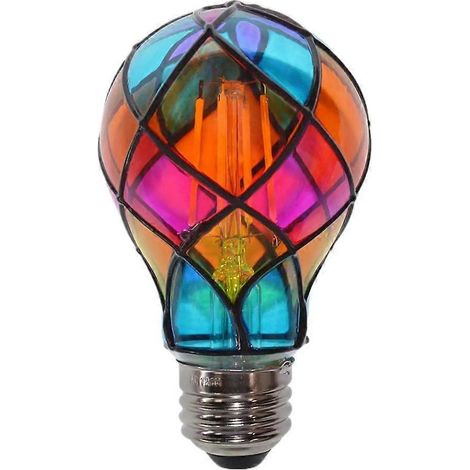 Le lampadine a LED in vetro dipinte a mano emettono una luce bianca calda, ideale per feste e decorazioni domestiche. (1/5)