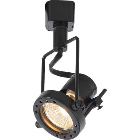 Litecraft Track Light Greenwich Spotlight Head Adjustable GU10 Fitting - Black (1/2)