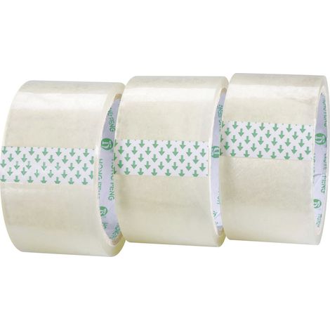 TOOLCRAFT 1563956 Verpackungsklebeband Transparent (L x B) 50 m x 48 mm 3 St. (1/3)