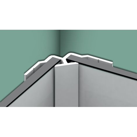 Profilé en L - Kinewall Design - KINEDO - Montage en angle entrant - Blanc
