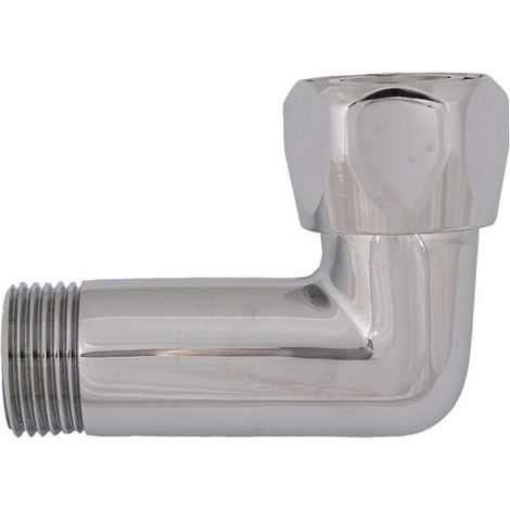 JS ANSCHLUSSBOGEN DN15, 1/2"AG x 3/4"IG, VERCHROMT