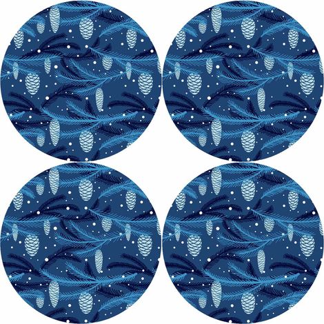 Set di 4 tovagliette rotonde per tavoli 4D, 33 cm - cono Feltro ecologico, stampa HD, lavabile a 40 °C, Bertoni (1/2)