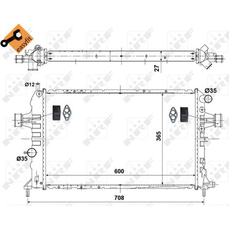 Radiateur, refroidissement du moteur NRF 58344 OPEL 1300267 13145212