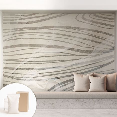Carta Da Parati - Murale Alla Moda Decorazione - Camera Da Letto - Con Colla Gratuita Linee ondulate 208x146 cm (1/5)