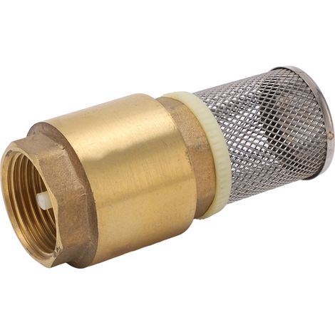 Clapet antiretour en laiton G1, voie unique, étanchéité optimale, longueur 99mm avec filtre accessoire pour eau et huile