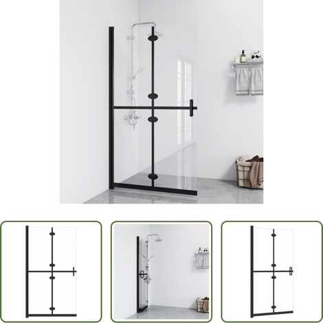 vidaXL Mampara de ducha plegable vidrio ESG transparente 80x190 cm (1/5)