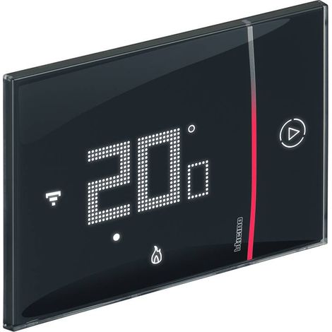 Bticino-thermostat unter putz angeschlossen smarther 2 schwarz xg8002