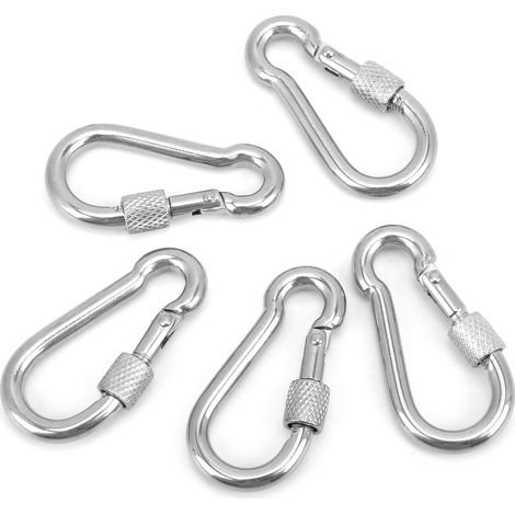 Mousqueton en acier inoxydable 50MM pour marine, crochet de sécurité robuste et anneau de fixation renforcé pour équipement nautique (1/5)
