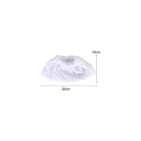 Limpiador a vapor de microfibra para boquilla manual, juego de paños de esponja, funda de rizo de algodón, compatible con la mayoría de limpiadores a vapor (Blanco) - Crezuo