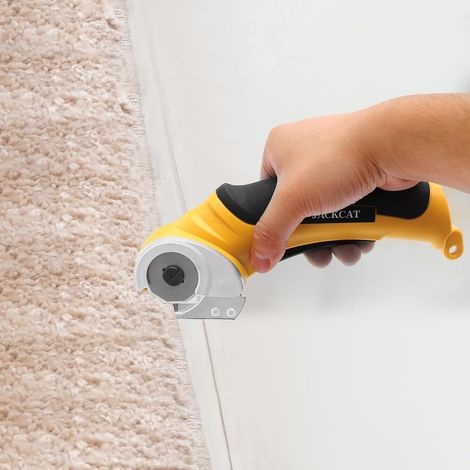 Cordless Electric Scissors 4.2V 2000mAh Rechargeable Mini Electric Cutter Tungsten Steel Blade 240RPM Automatic Sharpening Safety Switch for Carpet Leather Cardboard Plastic Felt Aluminum Sheet Paper (1/5)