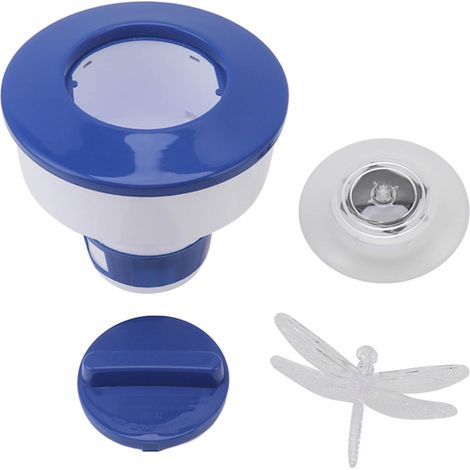 Mini distributeur de produits chimiques flottant réglable, distributeur de chlore 600 mAh pour spa, jacuzzi et petite piscine, lampe libellule-AquaForge (1/5)