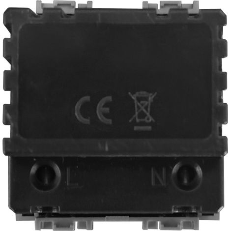 ETTROIT Lampada Segnapasso LED 2 Moduli 220V 4000K con Interruttore Click ON/OFF Compatibile Bticino Living Grigio – LG0322