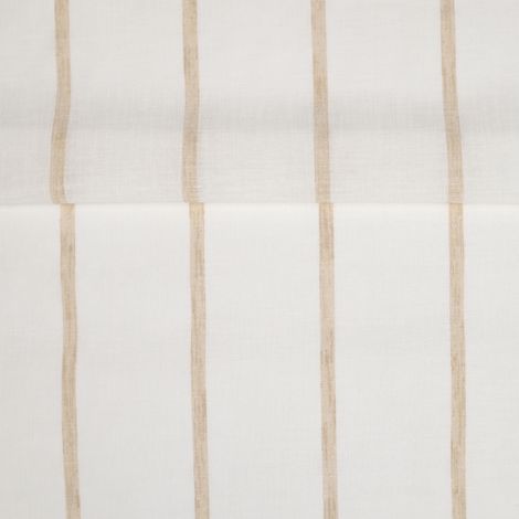 Tissu voilage à fines rayures et bas plombé Jaune Ocre 320 cm (1/2)