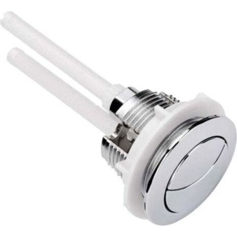Boutons-poussoirs WC 2, double chasse d'eau, 38 mm, standard, chromé, argenté (1/3)