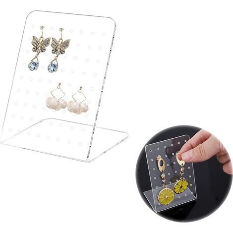 1 Présentoir à Bijoux en Acrylique, Support de Boucles D'oreilles, D'affichage de Boucles D'oreilles Présentoir, Support à Bijoux en Acrylique, pour Expositions D'artisanat (1/4)