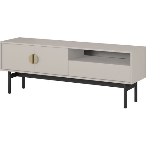 Selsey Stoon II - TV-Lowboard mit 1 Schublade und 1 offenem Fach, Taupe, 154 cm (1/5)