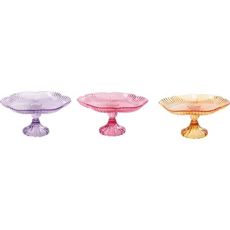 Ad Trend Alzata in Vetro D 20 Cm H 10,5 Cm Ass. – Alzatina Portadolci Elegante Design Moderno 1 Pz (1/4)