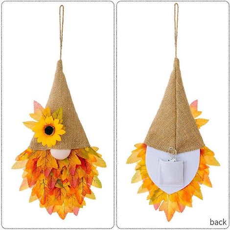Décorations de fleurs et de gnomes suspendus sur le thème de l'automne (1/4)