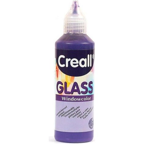Peinture repositionnable pour vitres Creall Glass 80 ml - violet foncé
