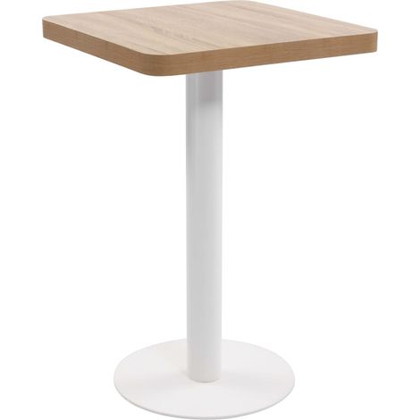 Table de bistro Chic,Table de Jardin,Table de salle à manger Marron clair 50x50 cm MDF -67706 (1/5)