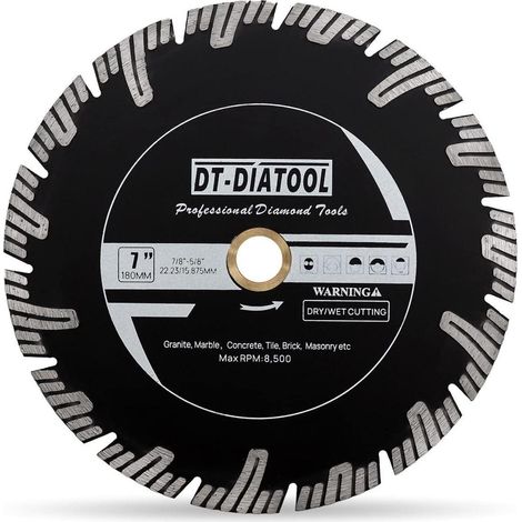 Diamant-Trennscheibe 180mm Turbo für Granit, Marmor, Beton, Fliesen, Mauerwerk (1/5)