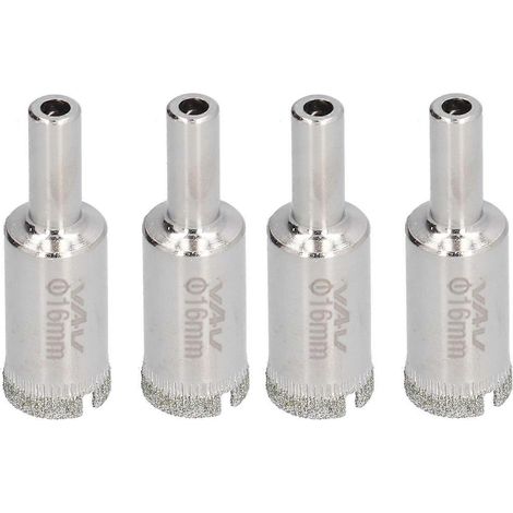 4 scies cloches à strass robustes et durables en acier allié résistant à l'usure, pour un perçage rapide et efficace du verre. (1/4)